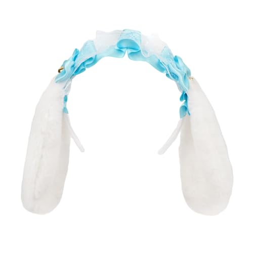 MZRAN Hasenohren Stirnband mit Spitzenband und Schleife, Party-Haarband, Anime-Requisiten, breiter Haarreif, Foto-Requisiten, Maskerade-Kopfwickel MZRAN Hasenohren Stirnband mit Spitzenband und Schleife, Party-Haarband, Anime-Requisiten, breiter Haarreif, Foto-Requisiten, Maskerade-Kopfwickel von MZRAN