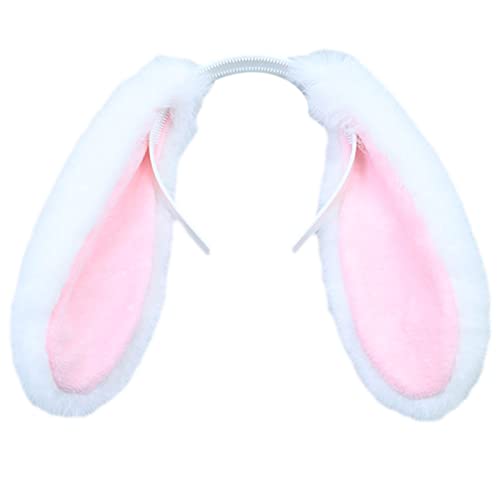 MZRAN Mädchen Plüsch Lange Ohren Haarreifen Haarband Kopfschmuck Cosplay Requisiten Haarschmuck für Halloween Weihnachten von MZRAN