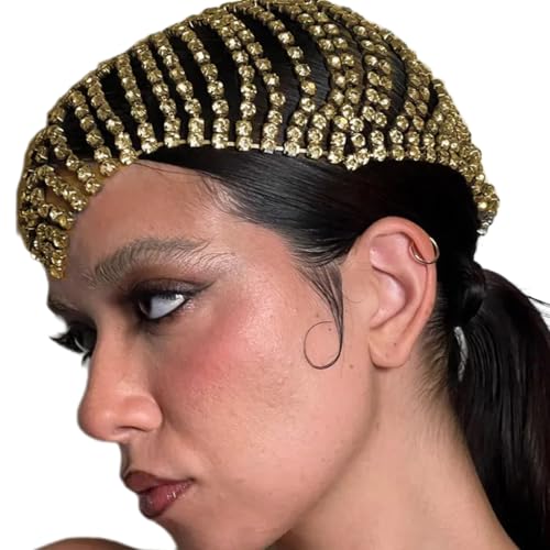 MZRAN Modische, mehrschichtige Kopfbedeckung, luxuriös, verstellbar, stilvolle Kopfbedeckung für Hochzeiten, Musikfestivals MZRAN Modische, mehrschichtige Kopfbedeckung, luxuriös, verstellbar, stilvolle Kopfbedeckung für Hochzeiten, Musikfestivals von MZRAN