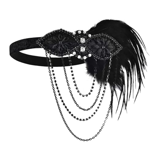 MZRAN Pferdeschwanz Headbopper Pailletten Pferdeschwanz Stirnband Halloween Kostüm Kopfbedeckung Zubehör Vintage Haarreifen von MZRAN