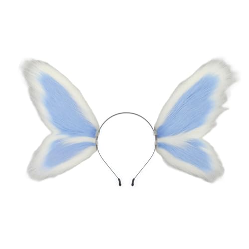 MZRAN Plüsch-Kopfschmuck mit Tierohren, Elfen, Schmetterling, für Maskeraden, Rollenspiele, Kostüm und Halloween-Event-Kopf-Zubehör MZRAN Plüsch-Kopfschmuck mit Tierohren, Elfen, Schmetterling, für Maskeraden, Rollenspiele, Kostüm und Halloween-Event-Kopf-Zubehör von MZRAN