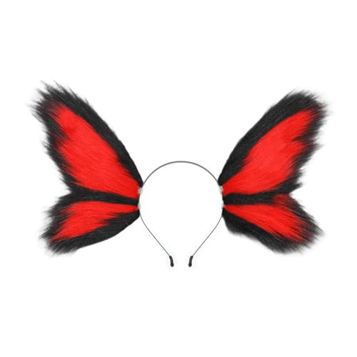 MZRAN Plüsch-Kopfschmuck mit Tierohren, Elfen, Schmetterling, für Maskeraden, Rollenspiele, Kostüm und Halloween-Event-Kopf-Zubehör MZRAN Plüsch-Kopfschmuck mit Tierohren, Elfen, Schmetterling, für Maskeraden, Rollenspiele, Kostüm und Halloween-Event-Kopf-Zubehör von MZRAN