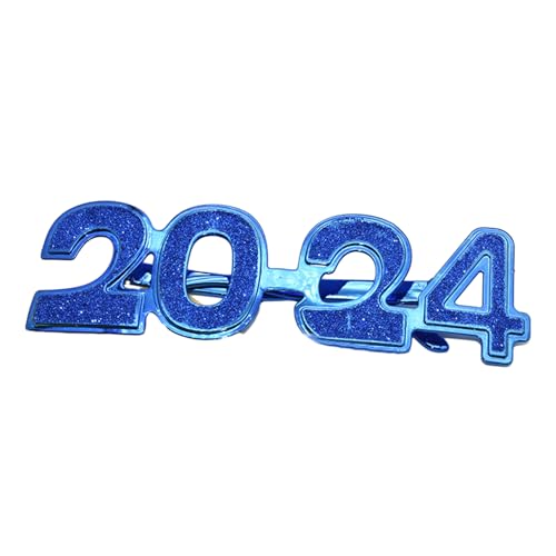 MZRAN Silvesterbrille für Kinder Erwachsene Festival Motto Requisiten Party Zubehör 2024 Brillenrahmen MZRAN Silvesterbrille für Kinder Erwachsene Festival Motto Requisiten Party Zubehör 2024 Brillenrahmen von MZRAN