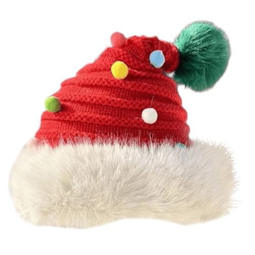 MZRAN Weihnachtliche Kopfbedeckung, dicke Strickmütze für die Feiertage, bunte Outfits für Cosplay, Weihnachtsmann-Strickmütze MZRAN Weihnachtliche Kopfbedeckung, dicke Strickmütze für die Feiertage, bunte Outfits für Cosplay, Weihnachtsmann-Strickmütze von MZRAN
