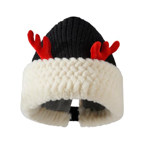 MZRAN Weihnachtsmütze für Erwachsene, dicker Plüsch, für Feiertage, Komfort-Innenfutter, Weihnachts- und Neujahrssymbol mit weißer Krempe MZRAN Weihnachtsmütze für Erwachsene, dicker Plüsch, für Feiertage, Komfort-Innenfutter, Weihnachts- und Neujahrssymbol mit weißer Krempe von MZRAN