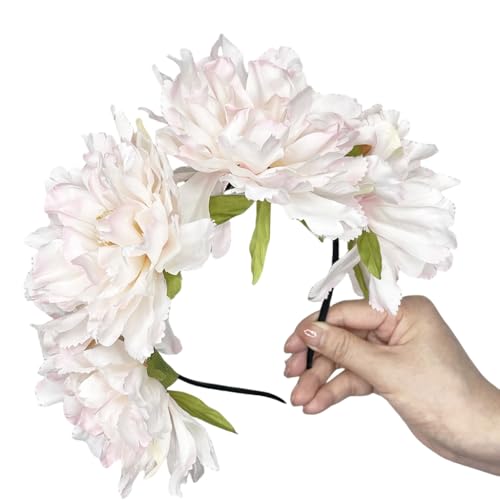 MZRAN Zarte Strand-Pfingstrosen-Kopfbedeckung, Stirnband, Foto-Requisiten, Party, Cosplay, Kostüme, Tanzparty, Stirnband für Hochzeit MZRAN Zarte Strand-Pfingstrosen-Kopfbedeckung, Stirnband, Foto-Requisiten, Party, Cosplay, Kostüme, Tanzparty, Stirnband für Hochzeit von MZRAN