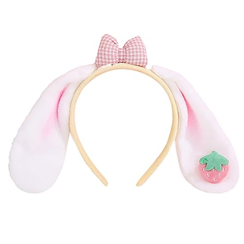 MZRAN Zartes Haarreif, Erdbeeren und Schleife, Dekor, Haarreif, Frühlings-Kopfschmuck, Cosplay, Party, für Damen, Teenager MZRAN Zartes Haarreif, Erdbeeren und Schleife, Dekor, Haarreif, Frühlings-Kopfschmuck, Cosplay, Party, für Damen, Teenager von MZRAN