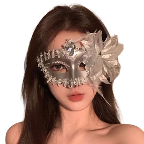 Masquerades Venezianer-Maske, Glitzer, halbes Gesicht, Augenmaske für Halloween, Ball, Cosplay, Aufführungen, Karneval von MZRAN