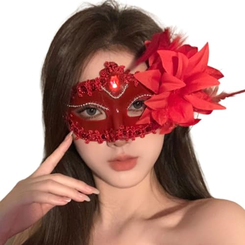 Masquerades Venezianer-Maske, Glitzer, halbes Gesicht, Augenmaske für Halloween, Ball, Cosplay, Aufführungen, Karneval von MZRAN