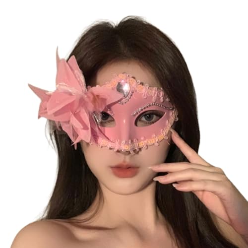 Masquerades Venezianer-Maske, Glitzer, halbes Gesicht, Augenmaske für Halloween, Ball, Cosplay, Aufführungen, Karneval von MZRAN