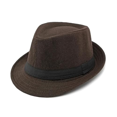 MZSKLW Frühling Sommer Herren Hüte Top Jazz Hut Eimer Bowler Hüte Chapeau Hüte Frauen Schwarz Hut Hochzeit Hut Kappen(Brown) von MZSKLW