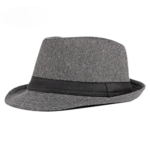 MZSKLW Frühling Sommer Herren Hüte Top Jazz Hut Eimer Bowler Hüte Chapeau Hüte Frauen Schwarz Hut Hochzeit Hut Kappen(Dark Grey) von MZSKLW
