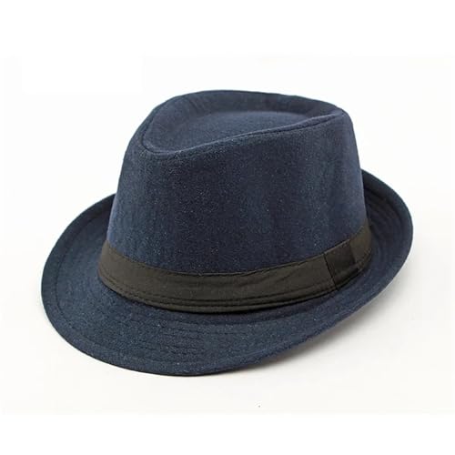 MZSKLW Frühling Sommer Herren Hüte Top Jazz Hut Eimer Bowler Hüte Chapeau Hüte Frauen Schwarz Hut Hochzeit Hut Kappen(Deep Blue) von MZSKLW
