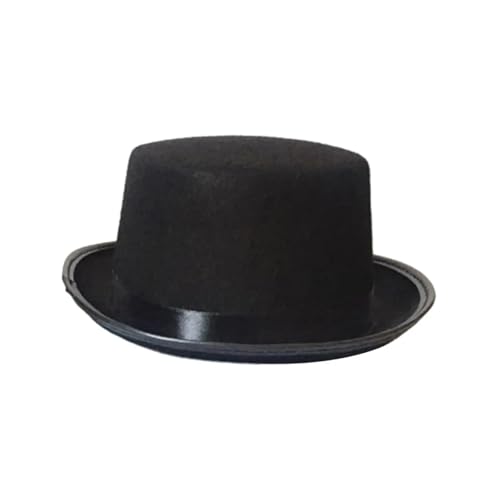 MZSKLW Schwarzer Zylinder, Zauberer, Erwachsene, Unisex, Kopfbedeckung, Hüte, Fedoras for Nachtclub, Cosplay, Party(L) von MZSKLW