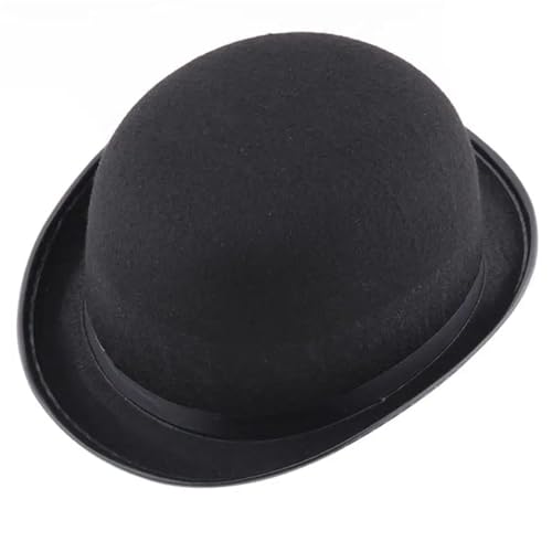 MZSKLW Unisex-Bowler-Hut, Zylinder, Bowler-Zylinder, Zauberer, Hut, Bühnentheater-Kostüm(Black) von MZSKLW