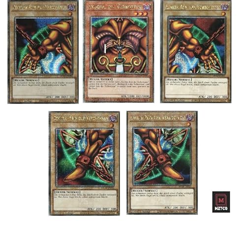 Exodia, die Verbotene - komplettes Set - Quarter Century Secret Rare - Deutsch - Limitierte Auflage - 25th Anniversary Tin - mit MZTCG Versandschutz Yugioh von MZTCG