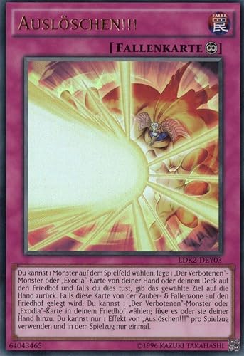 LDK2-DEY03 - Auslöschen - Ultra Rare - Reprint - Deutsch - Legendary Decks II - mit MZTCG Versandschutz Yugioh von MZTCG