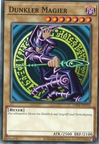 LDK2-DEY10 - Dunkler Magier - Common - Reprint - Deutsch - Legendary Decks II - mit MZTCG Versandschutz Yugioh von MZTCG