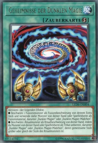 LED6-DE004 - Geheimnisse der Dunklen Magie - Rare - 1. Auflage - Deutsch - Legendary Duelist: Magical Hero - mit MZTCG Versandschutz Yugioh LED6-DE004 - Geheimnisse der Dunklen Magie - Rare - 1. Auflage - Deutsch - Legendary Duelist: Magical Hero - mit MZTCG Versandschutz Yugioh von MZTCG