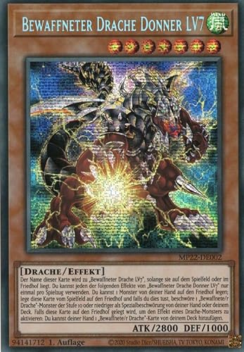 MP22-DE002 - Bewaffneter Drache Donner LV7 - Secret Rare - 1. Auflage - Deutsch - Mega Tin 2022 - mit MZTCG Versandschutz Yugioh von MZTCG