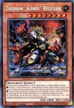 MP23-DE063 - Therion „König“ Regulus - Secret Rare - Deutsch - 1. Auflage - 25th Anniversary Tin: Dueling Heroes Mega Pack Einzelkarten - mit MZTCG Versandschutz - Yugioh von MZTCG