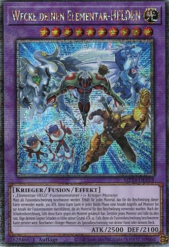MP24-DE018 - Wecke deinen Elementar-Helden - Quarter Century Secret Rare - Deutsch - 1. Auflage - 25th Anniversary Tin: Dueling Mirrores - mit MZTCG Versandschutz - Yugioh von MZTCG