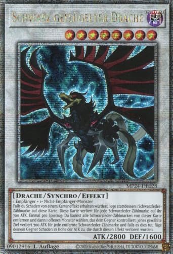 MP24-DE028 - Schwarzgeflügelter Drache - Quarter Century Secret Rare - Deutsch - 1. Auflage - 25th Anniversary Tin: Dueling Mirrores - mit MZTCG Versandschutz -Yugioh MP24-DE028 - Schwarzgeflügelter Drache - Quarter Century Secret Rare - Deutsch - 1. Auflage - 25th Anniversary Tin: Dueling Mirrores - mit MZTCG Versandschutz -Yugioh von MZTCG