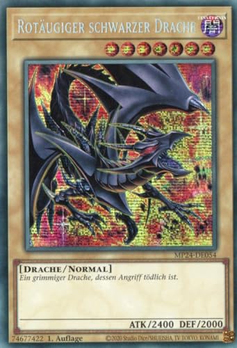 MP24-DE054 - Rotäugiger schwarzer Drache - Secret Rare - Deutsch - 1. Auflage - 25th Anniversary Tin: Dueling Mirrores - mit MZTCG Versandschutz Yugioh von MZTCG
