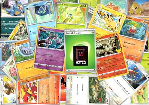MZTCG 20 Original Verschiedene Pokemon Karten | Deutsch | Sammelkarten aktuelle Sets | mit MZTCG Versandschutz (20 Karten) von MZTCG