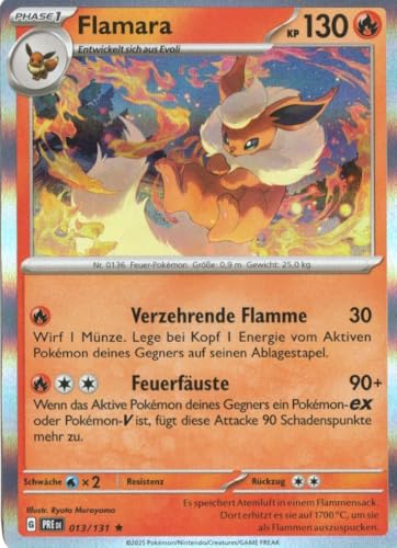 MZTCG - Flamara PRE 013 - Prismatische Entwicklungen - Sammelkarte - Deutsch - mit MZTCG Versandschutz von MZTCG