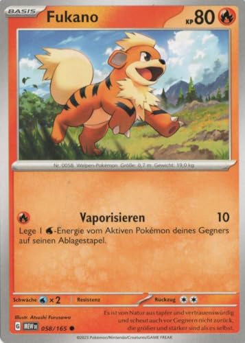 MZTCG - Fukano MEW 058-151 - Sammelkarte - Deutsch - mit MZTCG Versandschutz von MZTCG