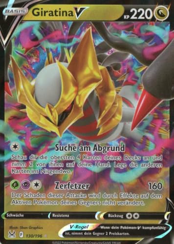 MZTCG - Giratina V LOR 130 - Verlorener Ursprung - Sammelkarte - Deutsch - Holografisch - mit MZTCG Versandschutz von MZTCG