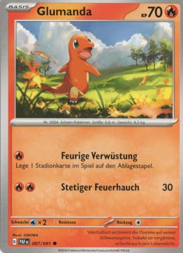 MZTCG - Glumanda PAF 007 - Paldeas Schicksale - Sammelkarte - Deutsch - mit MZTCG Versandschutz von MZTCG