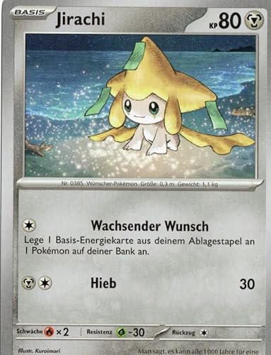 MZTCG - Jirachi SCR 098 - Stellarkrone - Sammelkarte - Deutsch - mit MZTCG Versandschutz MZTCG - Jirachi SCR 098 - Stellarkrone - Sammelkarte - Deutsch - mit MZTCG Versandschutz von MZTCG