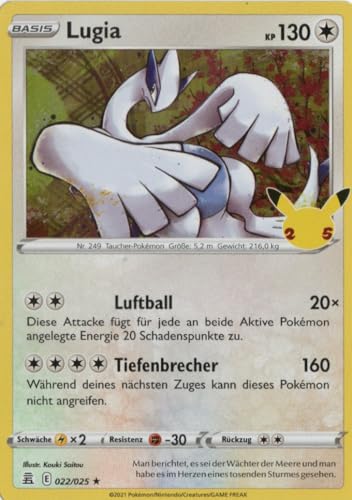 MZTCG - Lugia CEL 022 - Celebrations - Sammelkarte - Deutsch - Holografisch - mit MZTCG Versandschutz von MZTCG