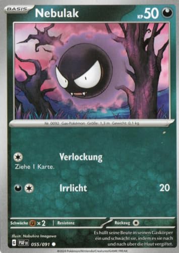 MZTCG - Nebulak PAF 055 - Paldeas Schicksale - Sammelkarte - Deutsch - mit MZTCG Versandschutz von MZTCG