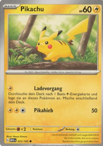 MZTCG - Pikachu MEW 025-151 - Sammelkarte - Deutsch - mit MZTCG Versandschutz von MZTCG