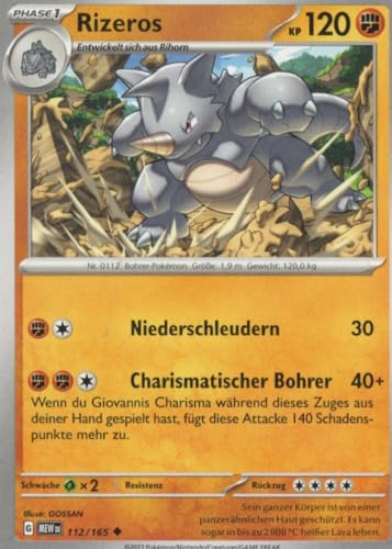 MZTCG - Rizeros MEW 112-151 - Sammelkarte - Deutsch - mit MZTCG Versandschutz MZTCG - Rizeros MEW 112-151 - Sammelkarte - Deutsch - mit MZTCG Versandschutz von MZTCG