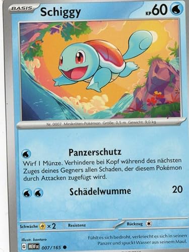 MZTCG - Schiggy MEW 007-151 - Sammelkarte - Deutsch - mit MZTCG Versandschutz von MZTCG