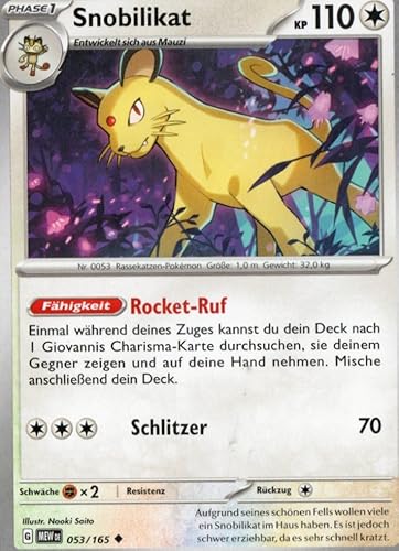 MZTCG - Snobilikat MEW 053-151 - Sammelkarte - Deutsch - mit MZTCG Versandschutz MZTCG - Snobilikat MEW 053-151 - Sammelkarte - Deutsch - mit MZTCG Versandschutz von MZTCG