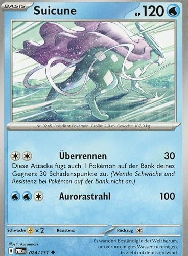 MZTCG - Suicune PRE 024 - Prismatische Entwicklungen - Sammelkarte - Deutsch - mit MZTCG Versandschutz von MZTCG