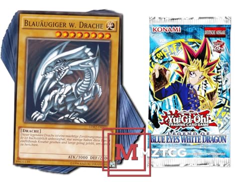 MZTCG Yu-Gi-Oh! Karten - Set aus 50 verschiedenen Karten mit einem zufälligen Booster - Deutsch Versandschutz von MZTCG