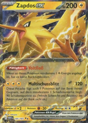 MZTCG - Zapdos EX - MEW 145-151 - Sammelkarte - Deutsch - Holografisch - mit MZTCG Versandschutz von MZTCG