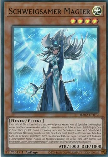 RA02-DE012 - Schweigsamer Magier - Super Rare - 1. Auflage - Deutsch - 25th Anniversary Rarity Collection II - mit MZTCG Versandschutz Yugioh RA02-DE012 - Schweigsamer Magier - Super Rare - 1. Auflage - Deutsch - 25th Anniversary Rarity Collection II - mit MZTCG Versandschutz Yugioh von MZTCG