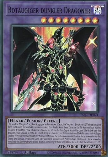 RA02-DE021 - Rotäugiger dunkler Dragoner - Super Rare - 1. Auflage - Deutsch - 25th Anniversary Rarity Collection II - mit MZTCG Versandschutz von MZTCG