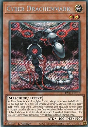 RA04-DE013 - Cyber Drachenmark - Secret Rare - Deutsch - 1. Auflage - Quarter Century Stampede - Mit MZTCG Versandschutz Yugioh von MZTCG