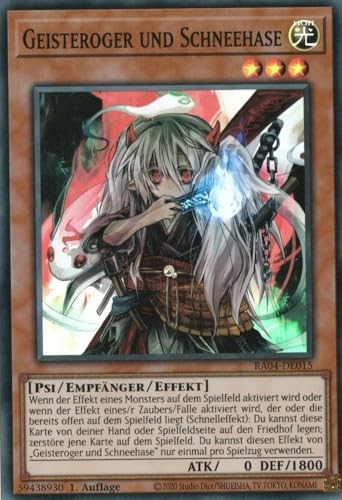 RA04-DE015 - Geisteroger und Schneehase - Super Rare - Deutsch - 1. Auflage - Quarter Century Stampede - mit MZTCG Versandschutz Yugioh von MZTCG