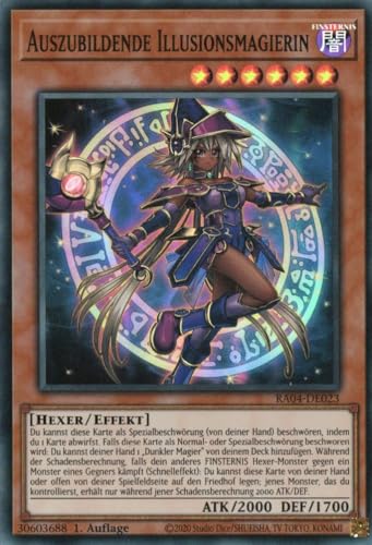 RA04-DE023 - Auszubildende Illusionsmagierin - Super Rare - Deutsch - 1. Auflage - Quarter Century Stampede - mit MZTCG Versandschutz Yugioh von MZTCG