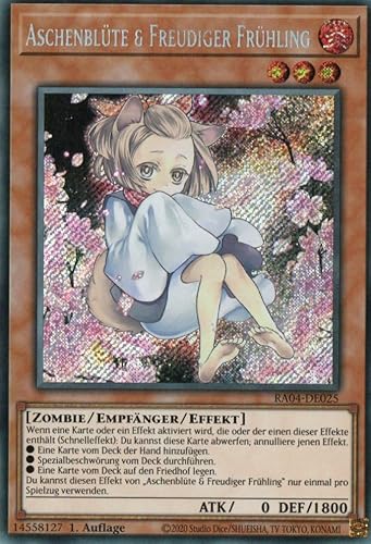 RA04-DE025 - Aschenblüte & Freudiger Frühling - Secret Rare - Deutsch - 1. Auflage - Quarter Century Stampede - Mit MZTCG Versandschutz Yugioh von MZTCG