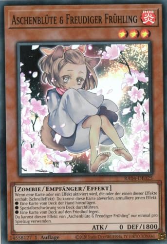 RA04-DE025 - Aschenblüte & Freudiger Frühling - Super Rare - Deutsch - 1. Auflage - Quarter Century Stampede - Mit MZTCG Versandschutz Yugioh von MZTCG